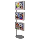 Lite poster stand with A3 snap frames
